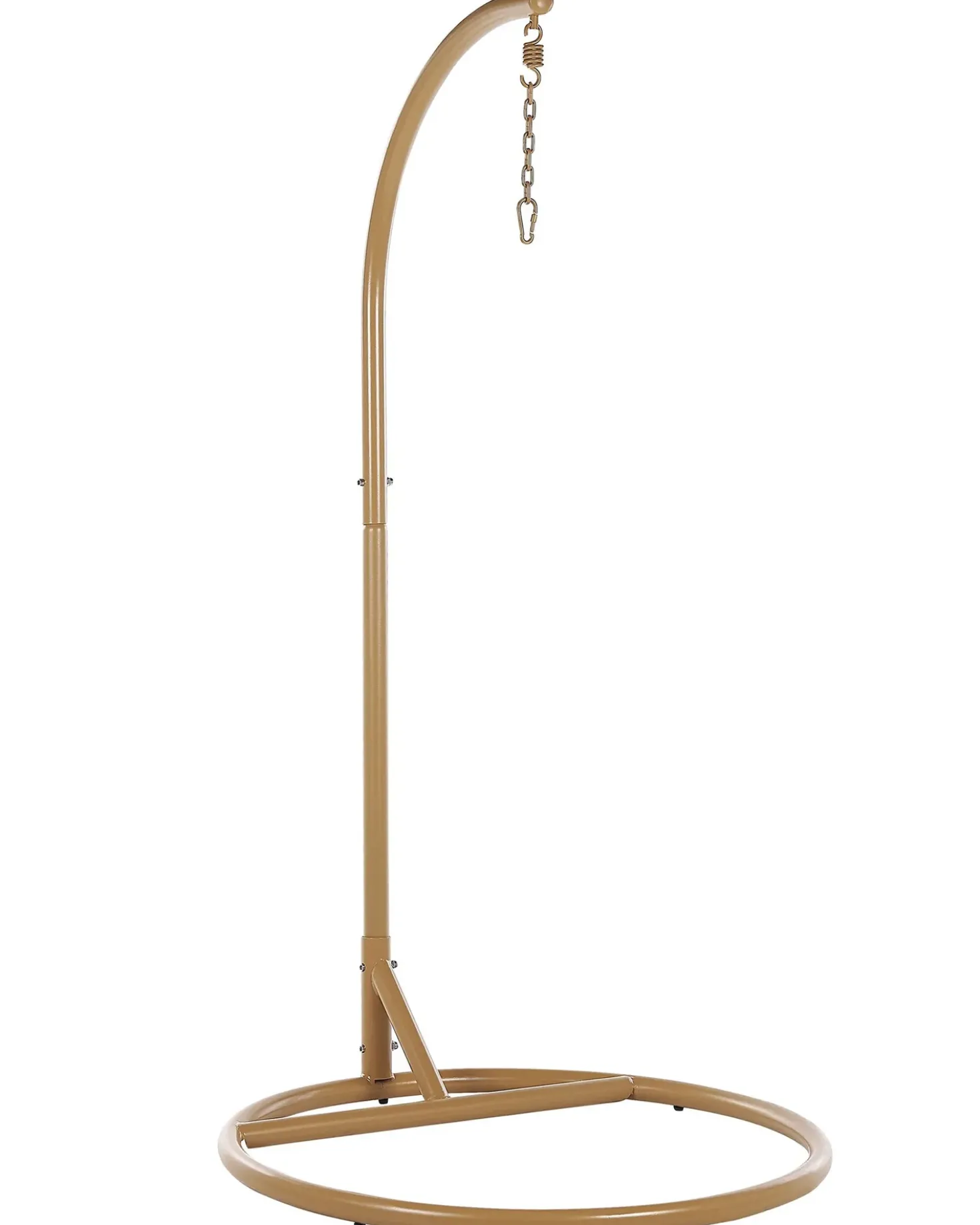 Poltrona sospesa con supporto da pavimento ALLERA Rattan sintetico (PE) Beige