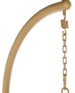 Poltrona sospesa con supporto da pavimento ALLERA Rattan sintetico (PE) Beige