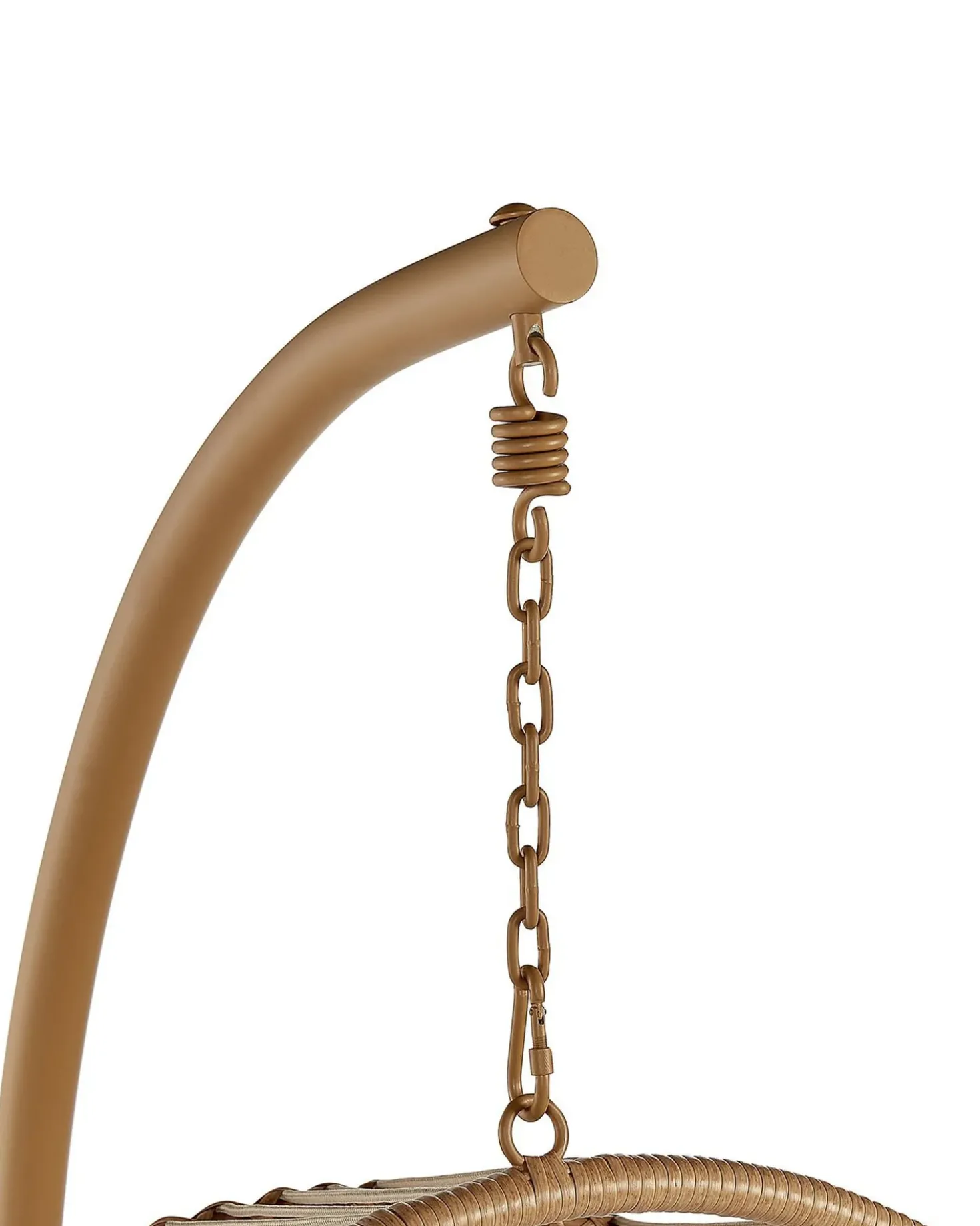 Poltrona sospesa con supporto da pavimento ACRI Rattan sintetico (PE) Beige