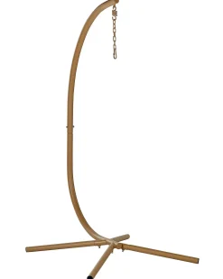 Poltrona sospesa con supporto da pavimento ACRI Rattan sintetico (PE) Beige