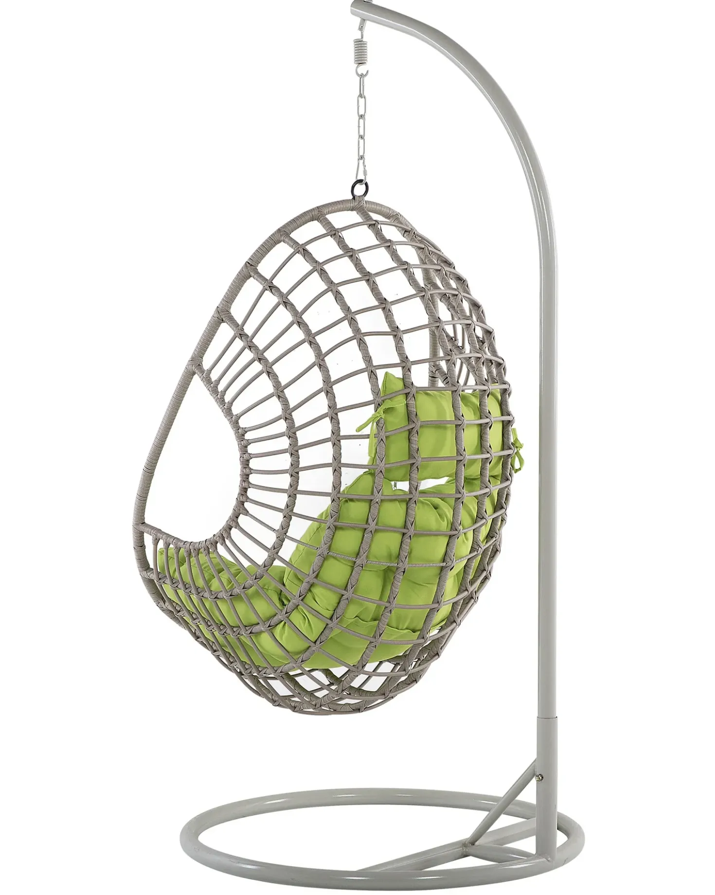 Poltrona sospesa con supporto da pavimento ARPINO Rattan sintetico (PE) Beige