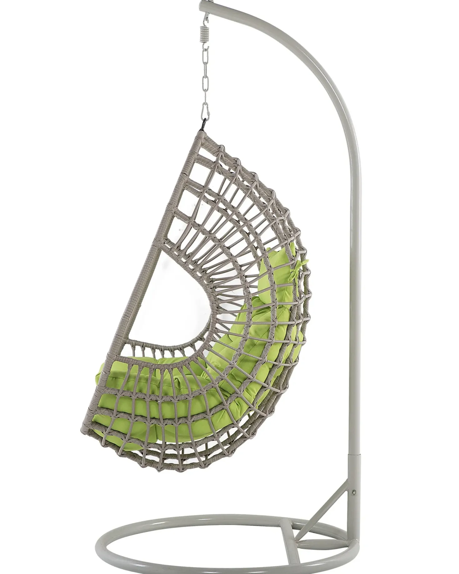 Poltrona sospesa con supporto da pavimento ARPINO Rattan sintetico (PE) Beige