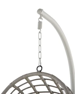 Poltrona sospesa con supporto da pavimento ARPINO Rattan sintetico (PE) Beige