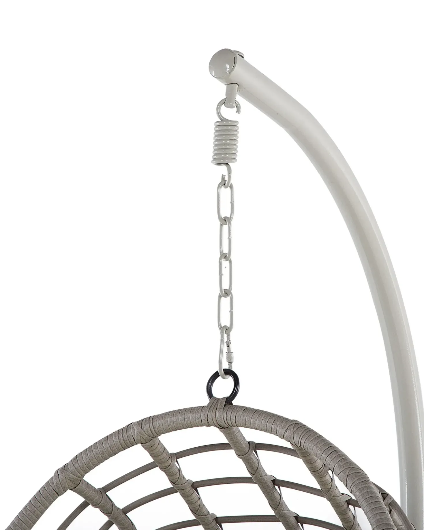 Poltrona sospesa con supporto da pavimento ARPINO Rattan sintetico (PE) Beige