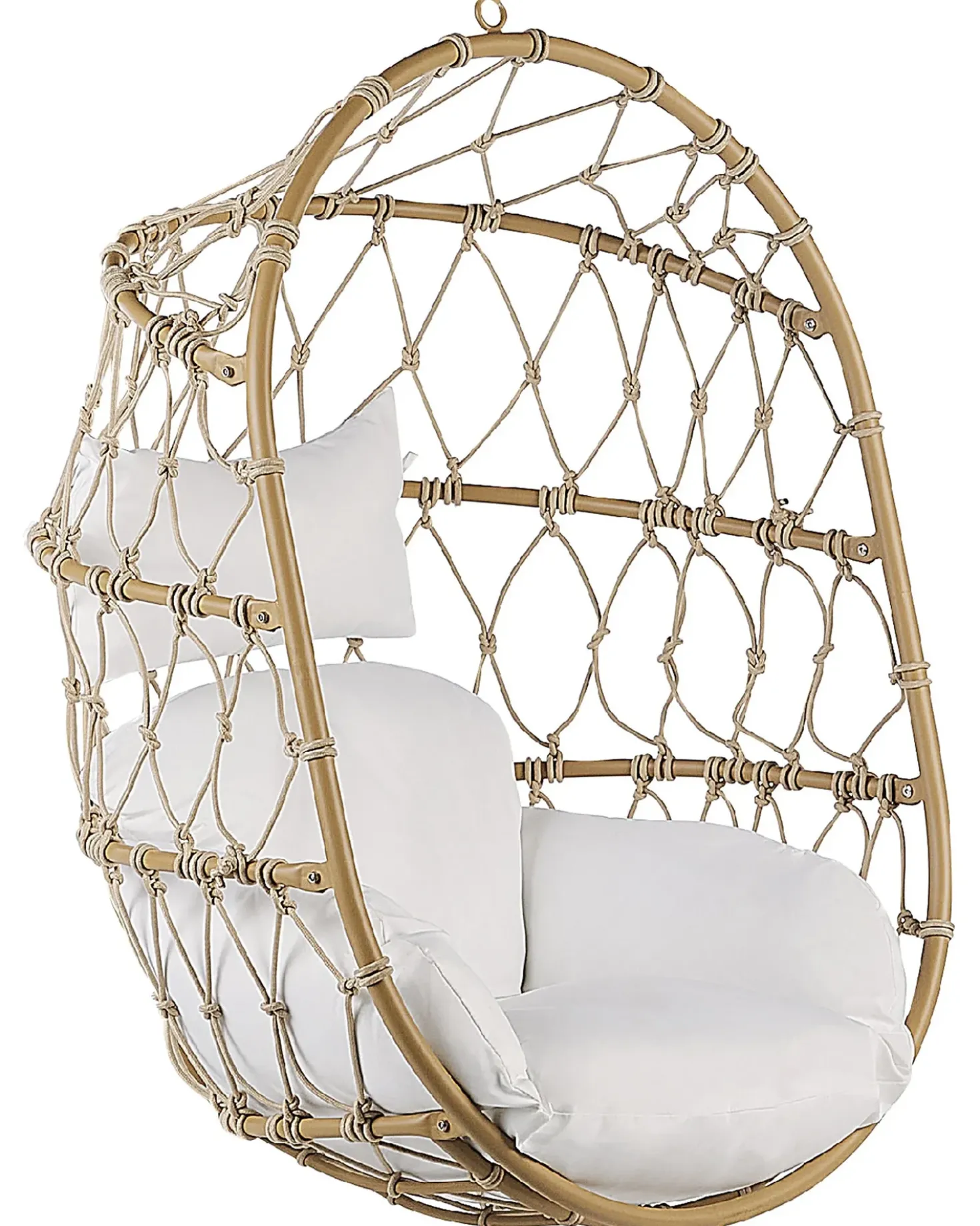 Poltrona sospesa con supporto da pavimento ADRIA Metallo Beige