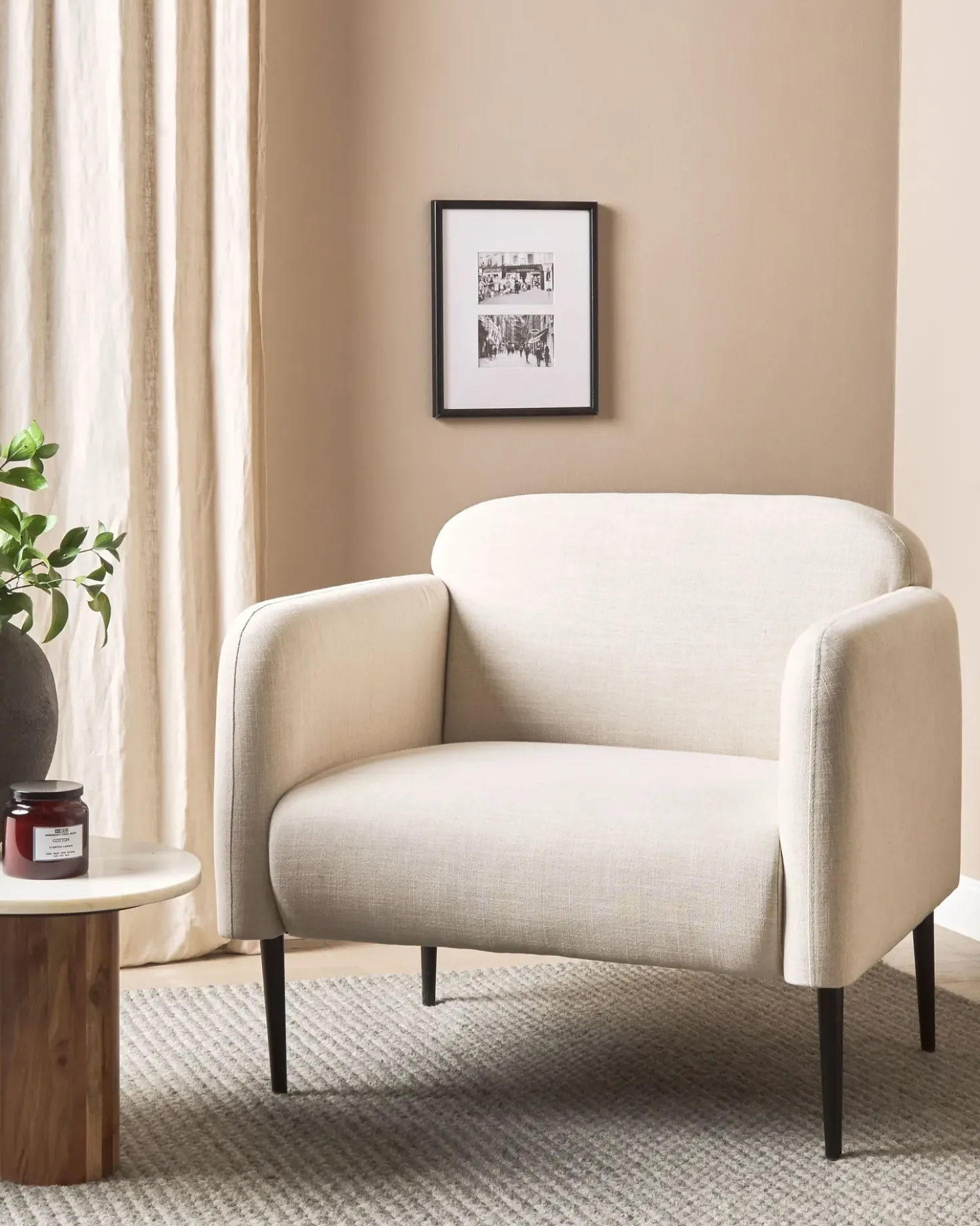 Poltrona STOUBY Lino Beige chiaro
