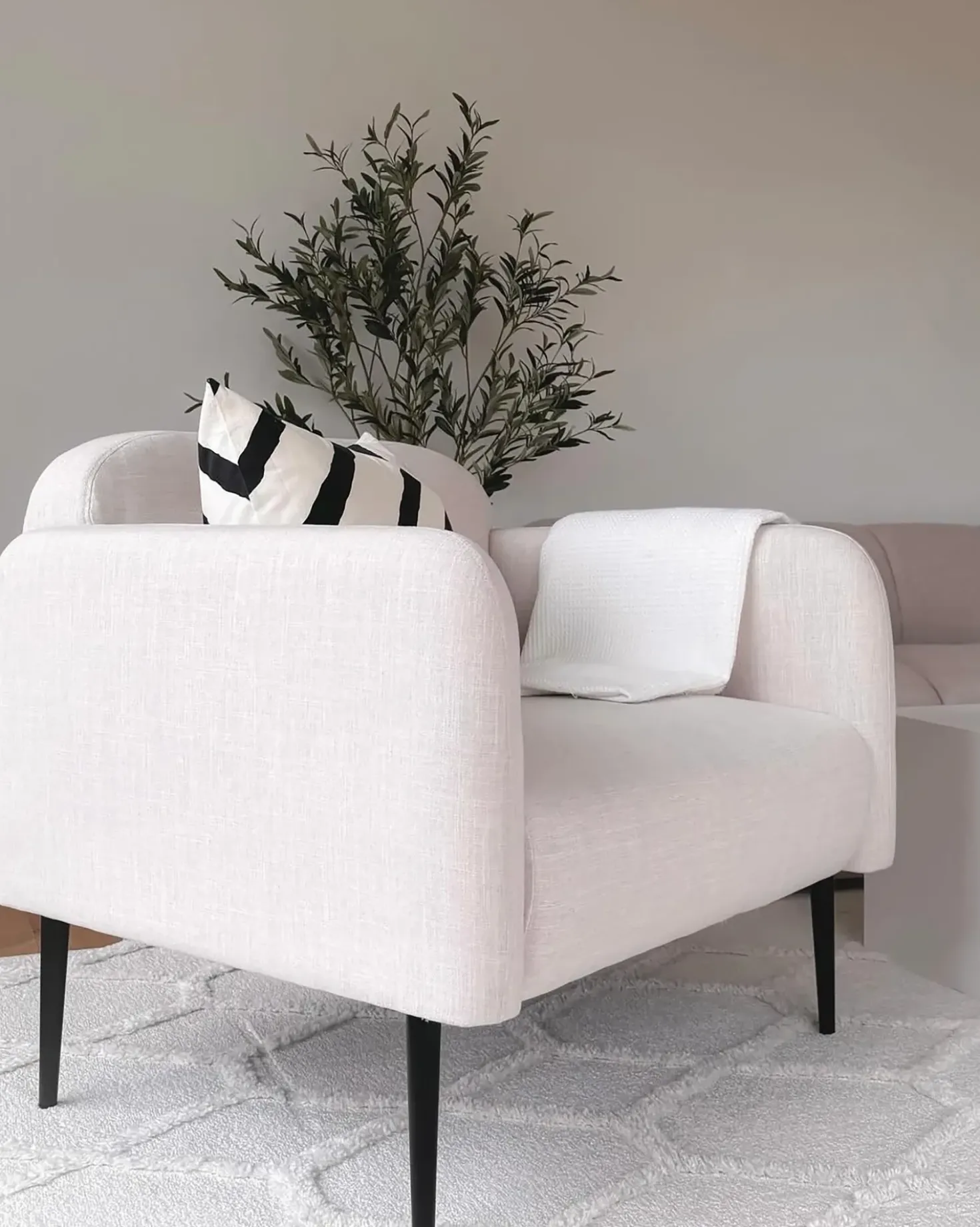 Poltrona STOUBY Lino Beige chiaro