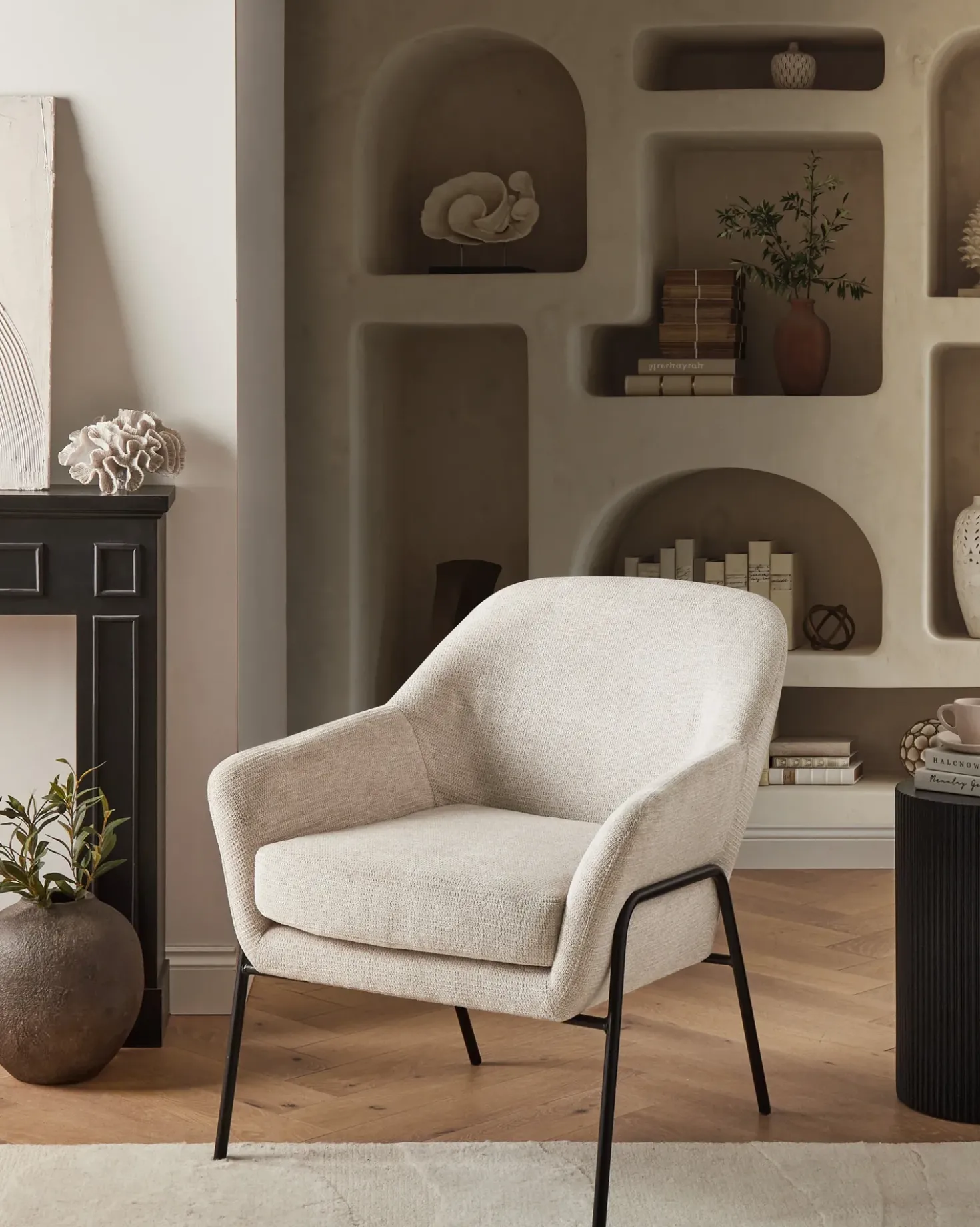 Poltrona VEDDIGE Tessuto Beige