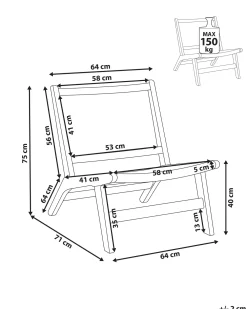 Poltrona VILLAZ Legno Marrone chiaro