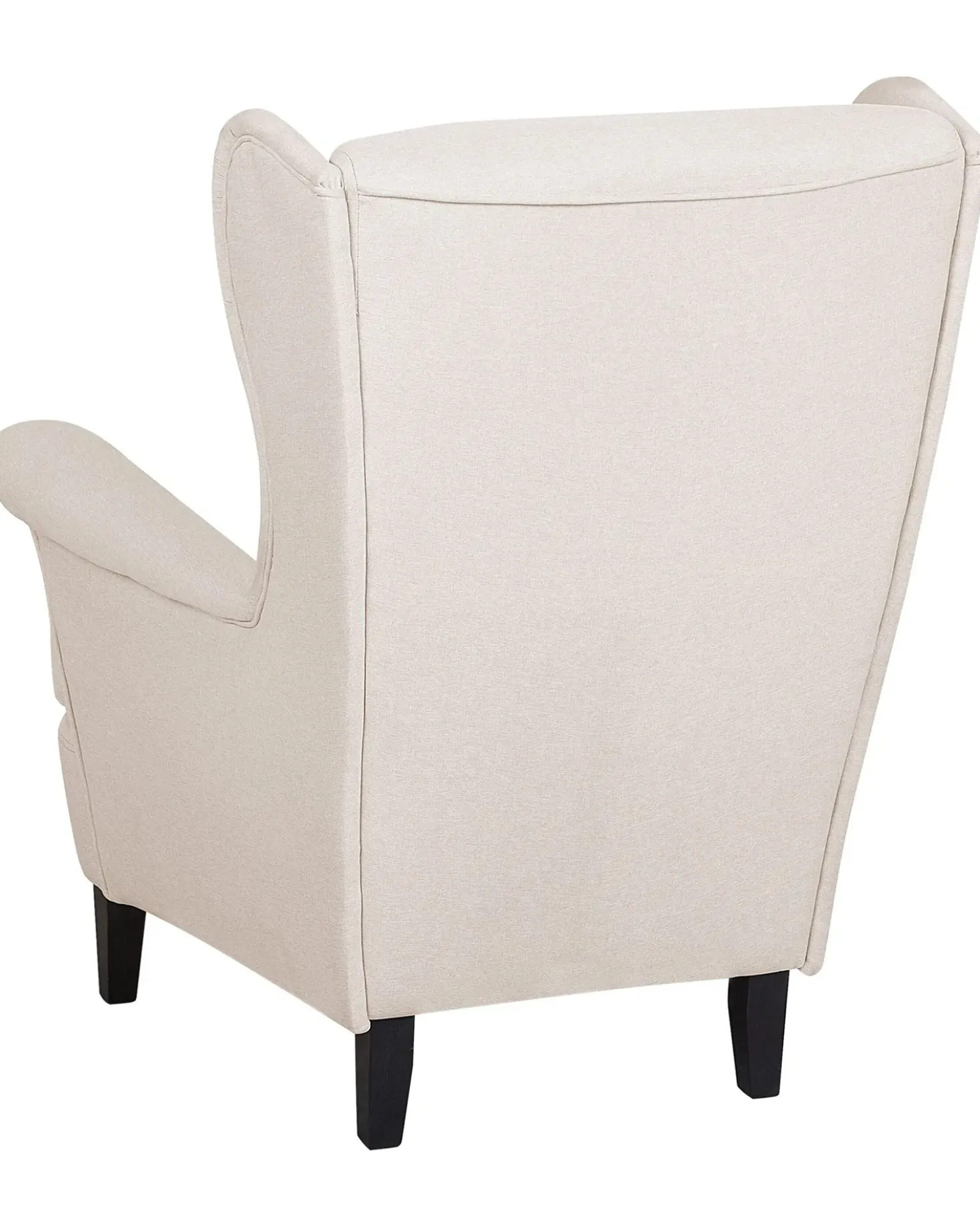 Poltrona Wingback ABSON Tessuto Beige chiaro