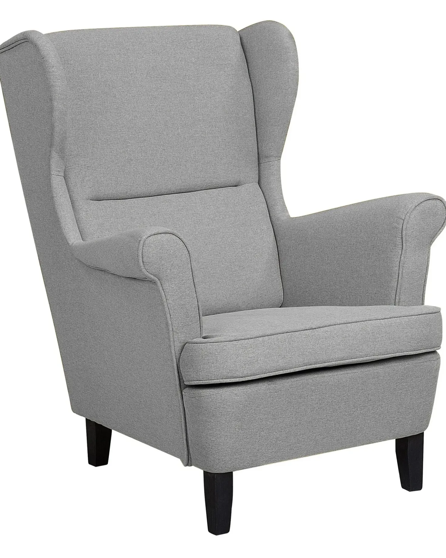 Poltrona Wingback ABSON Tessuto Grigio