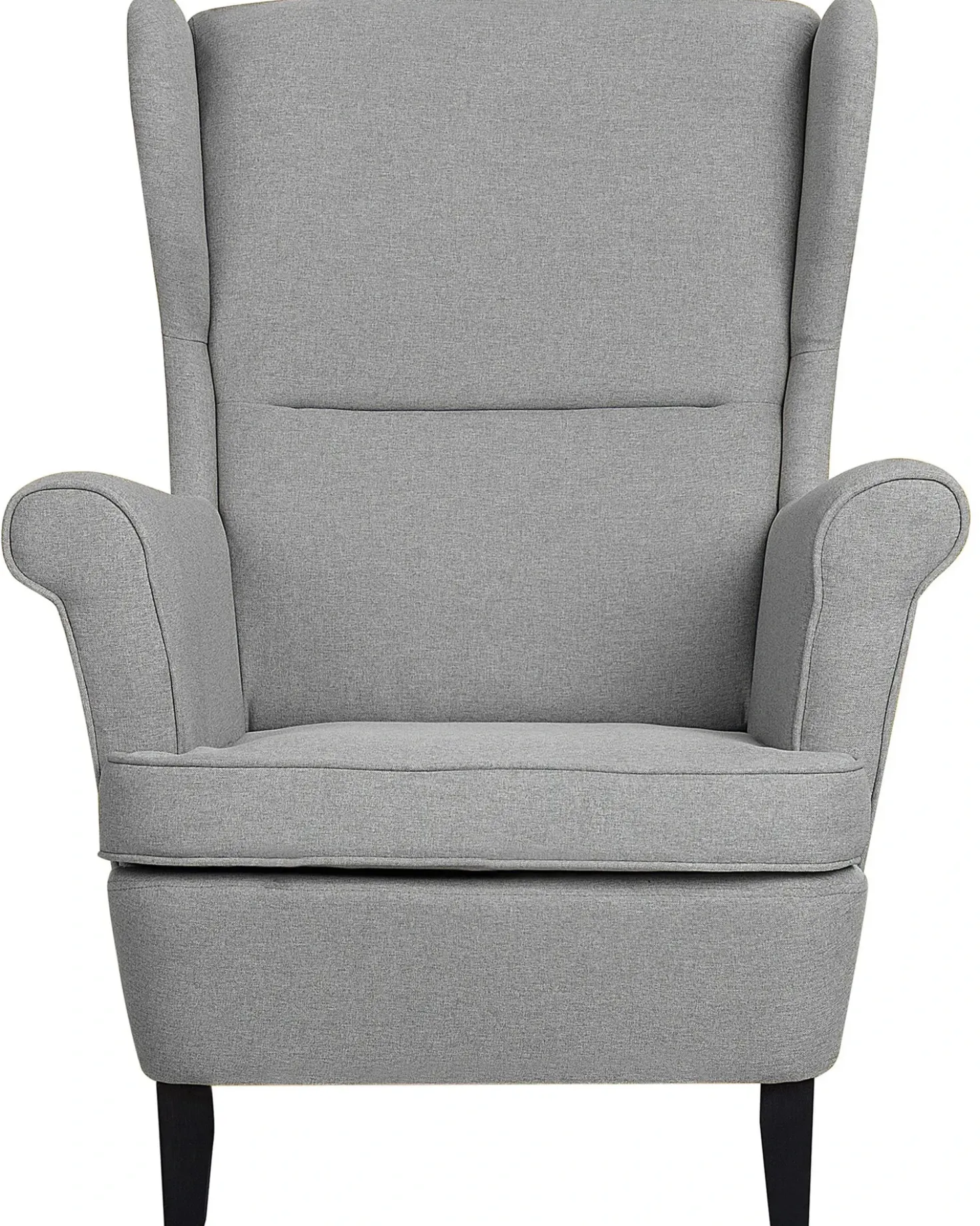 Poltrona Wingback ABSON Tessuto Grigio