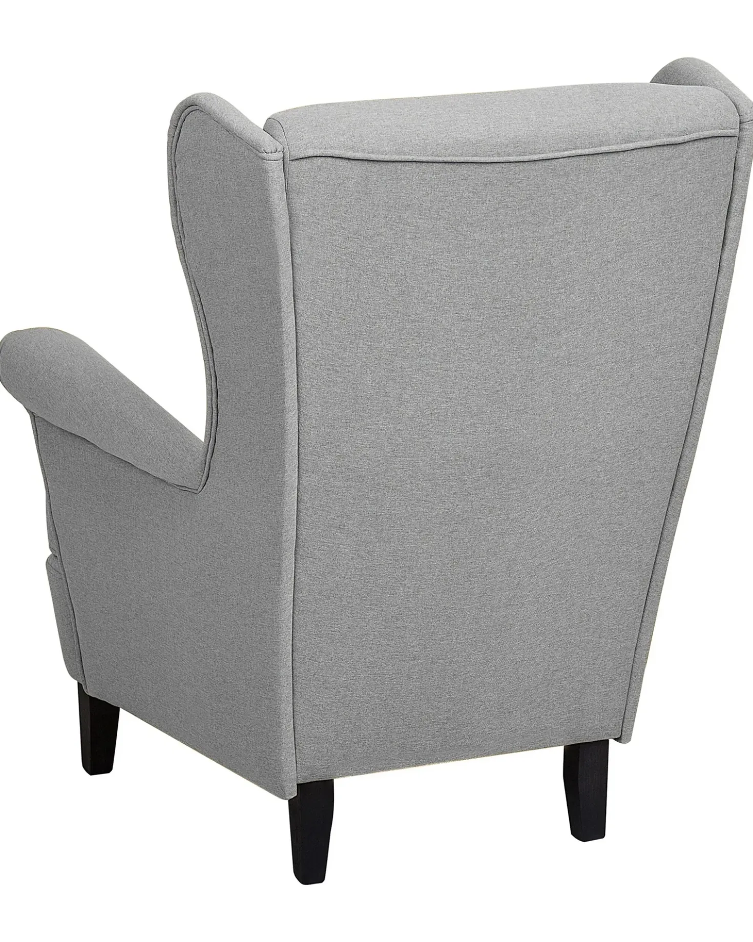 Poltrona Wingback ABSON Tessuto Grigio