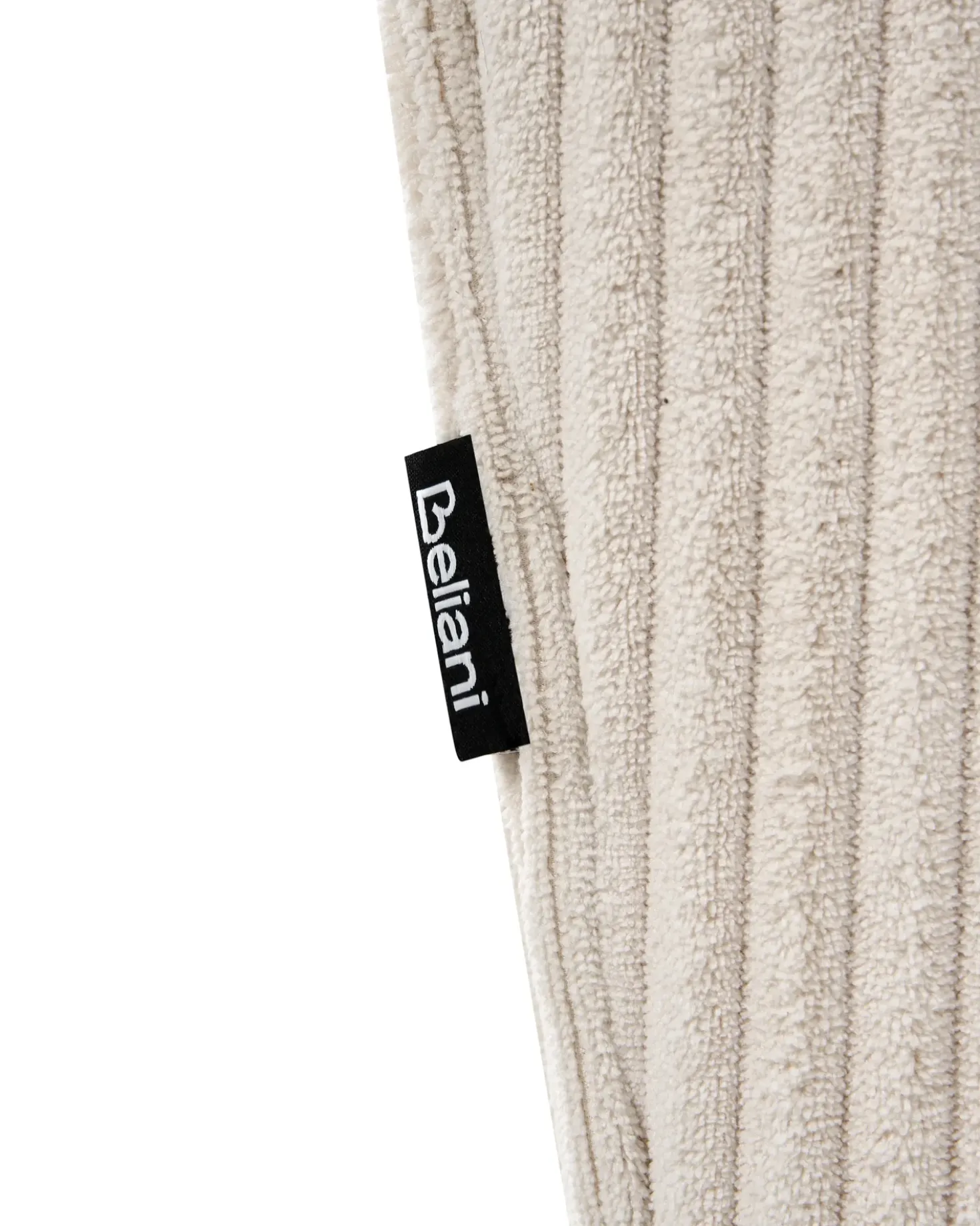 Poltrona Wingback ABSON Velluto a coste Beige chiaro