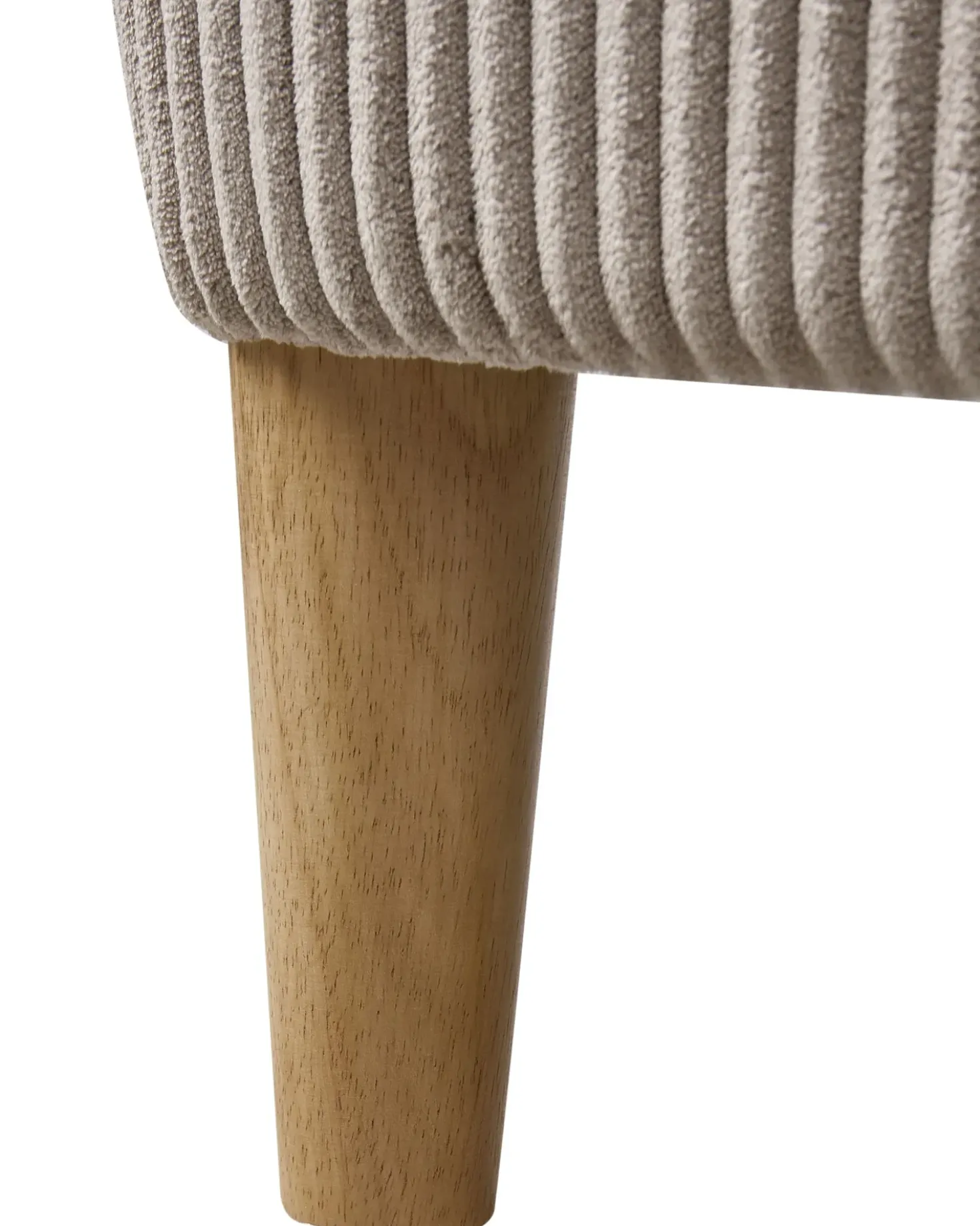 Poltrona Wingback ABSON Velluto a coste Beige