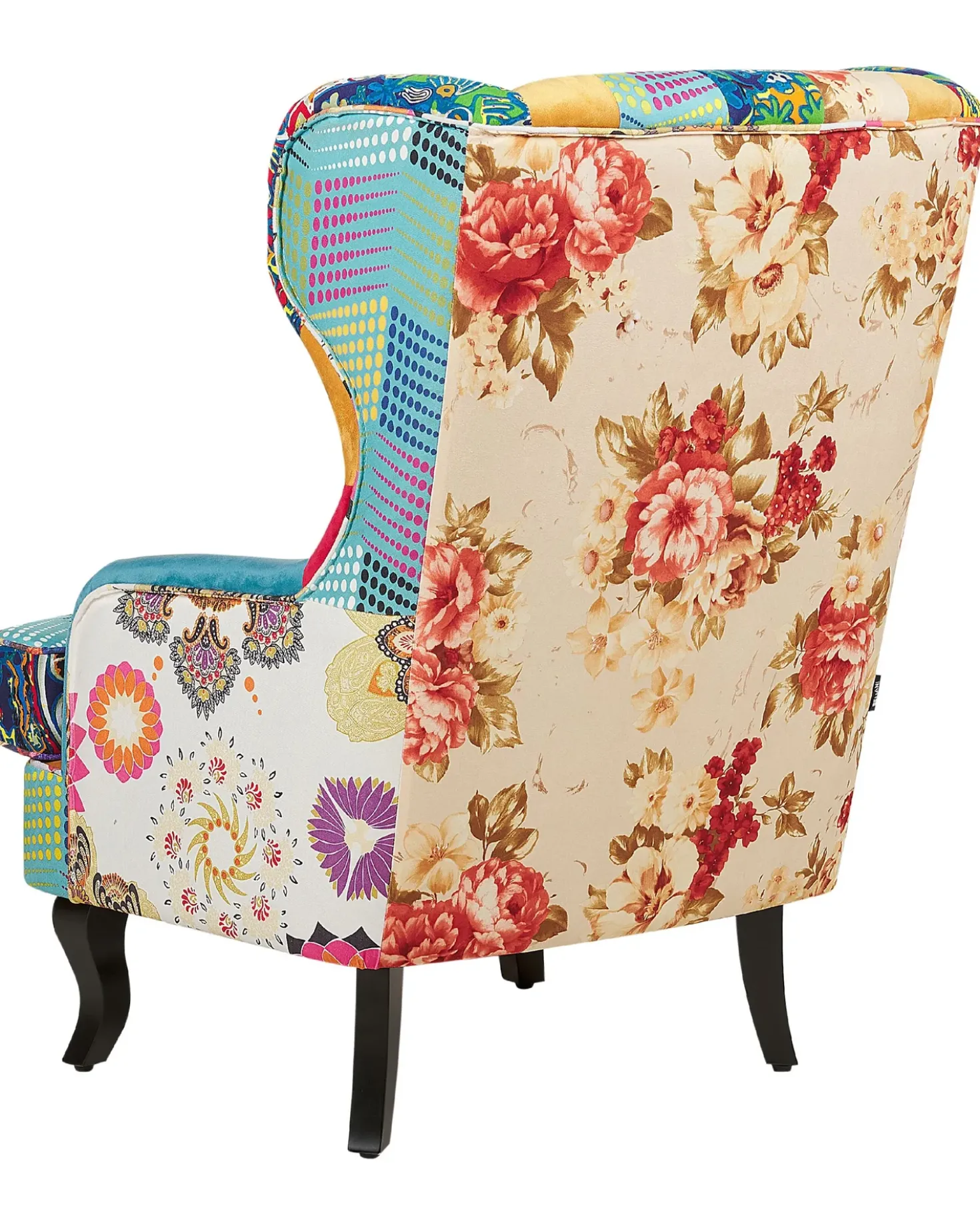 Poltrona Wingback MOLDE Tessuto Blu