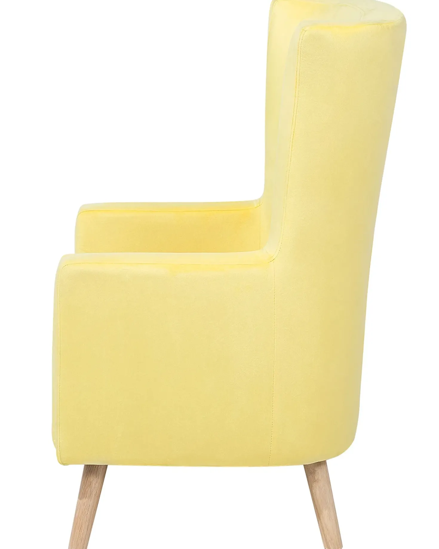 Poltrona Wingback ONEIDA Velluto Giallo