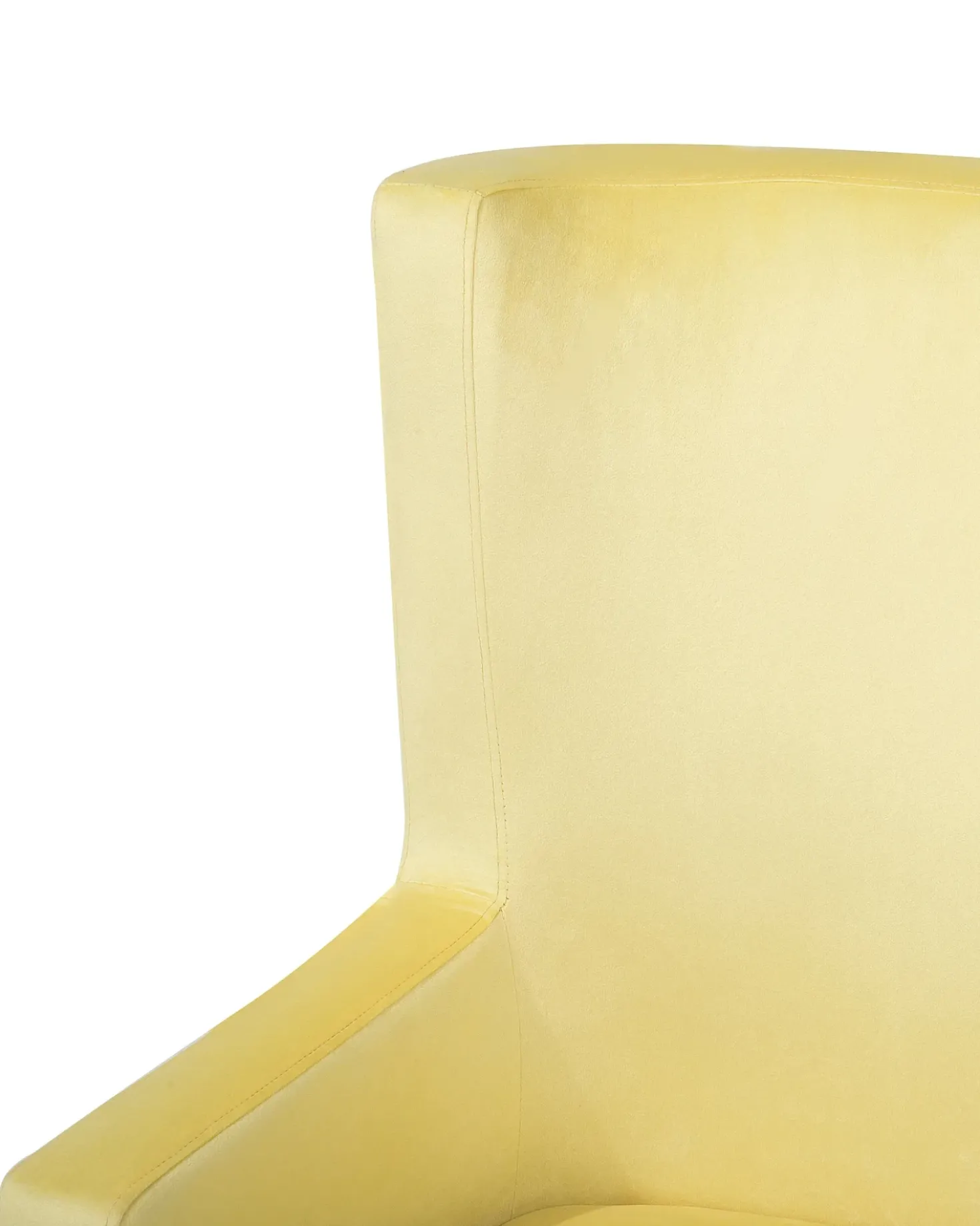 Poltrona Wingback ONEIDA Velluto Giallo