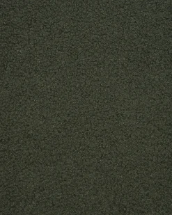 Poltrona Wingback VEJLE con poggiapiedi Bouclé Verde scuro