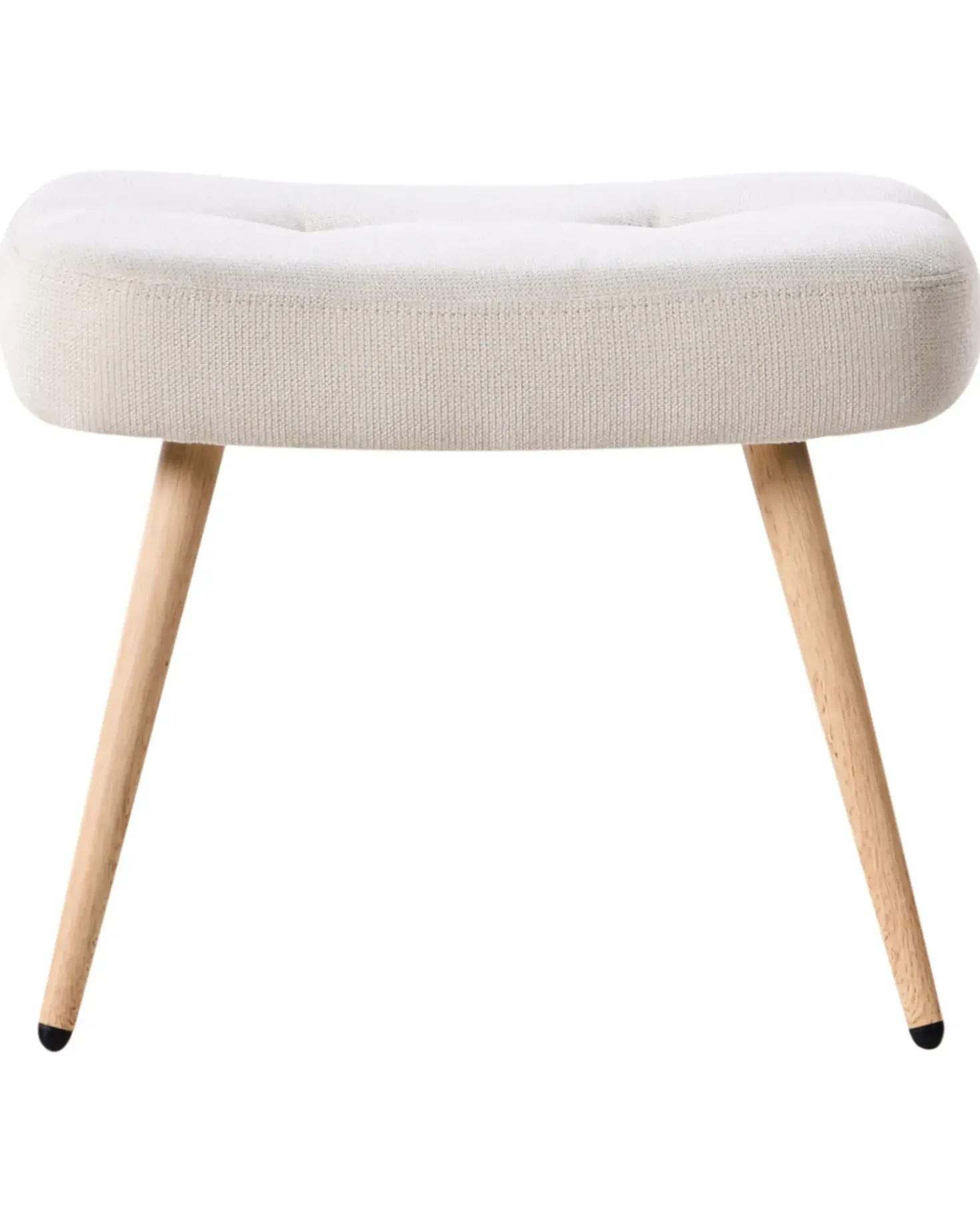 Poltrona Wingback VEJLE con poggiapiedi Tessuto Beige chiaro