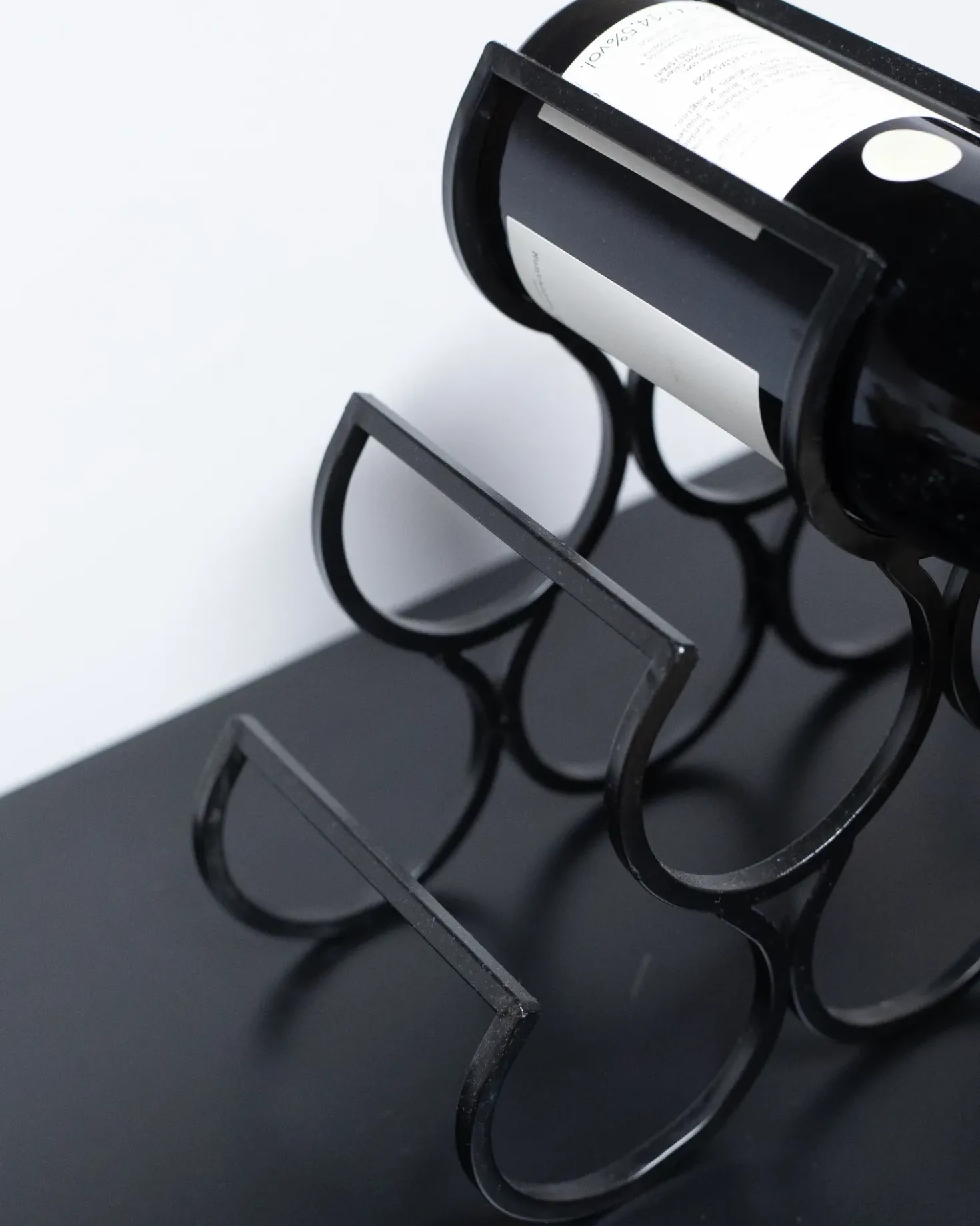Porta bottiglie da vino LURGAN Metallo Nero