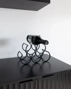 Porta bottiglie da vino LURGAN Metallo Nero