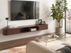 Porta TV a parete BRADLEY Marrone scuro
