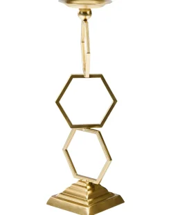 Portacandele ARDEE Metallo 44 cm Oro