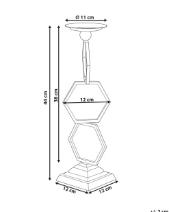 Portacandele ARDEE Metallo 44 cm Oro