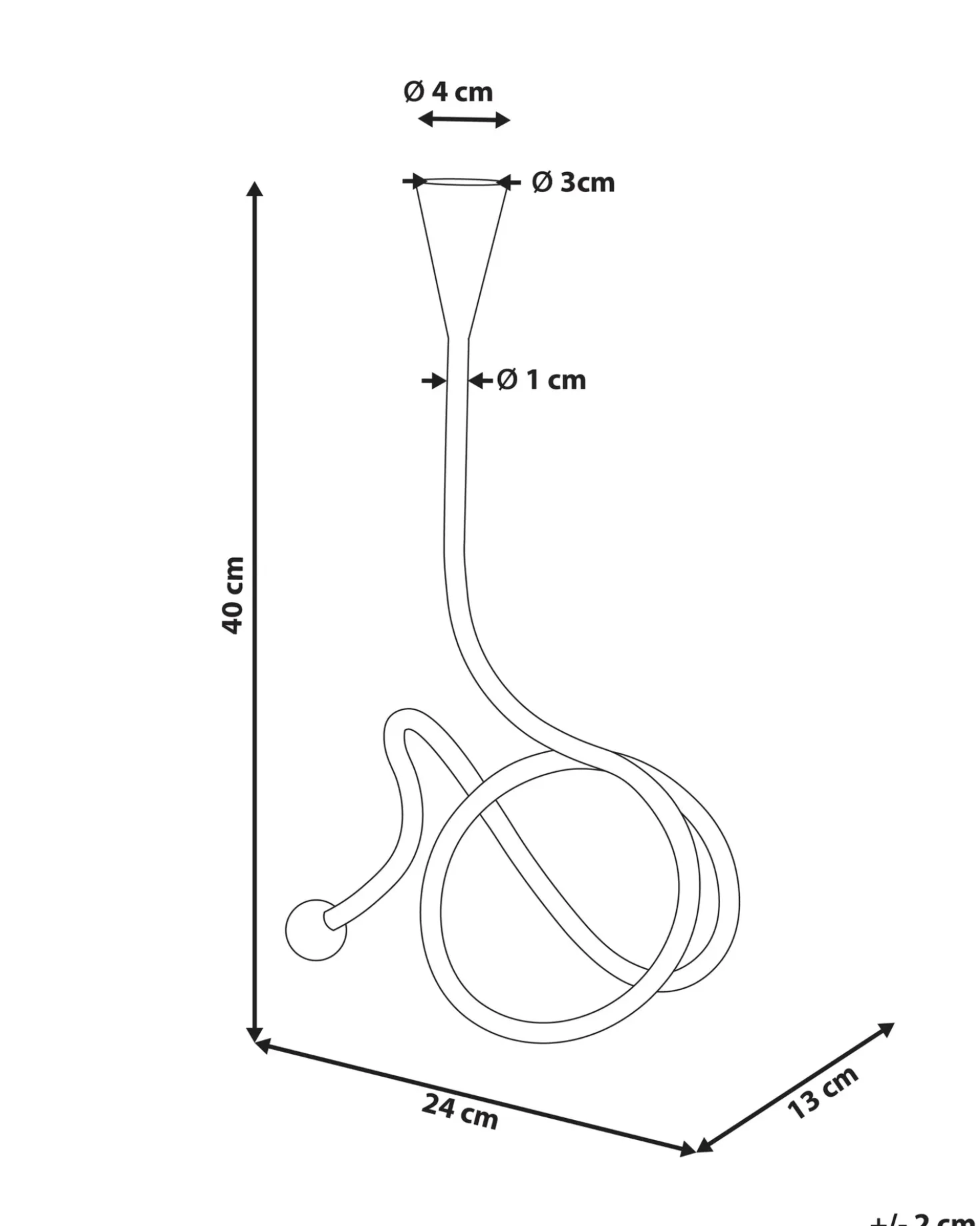 Portacandele AROUCA Metallo 40 cm Oro