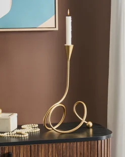 Portacandele AROUCA Metallo 40 cm Oro