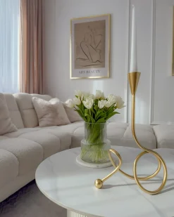 Portacandele AROUCA Metallo 40 cm Oro