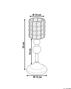 Portacandele AVORD Vetro 33 cm Argento