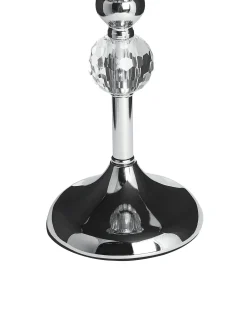 Portacandele AVORD Vetro 33 cm Argento