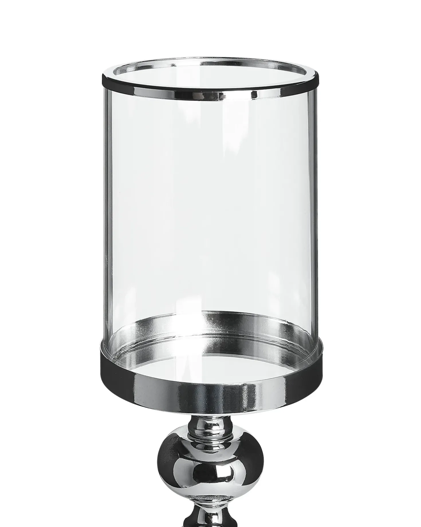 Portacandele BONAO Vetro 42 cm Argento