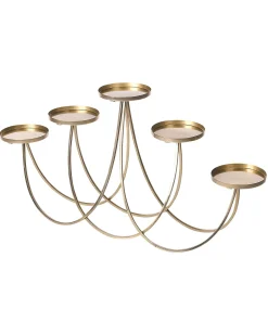 Portacandele BUARAN Metallo 38 cm Oro