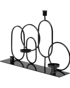 Portacandele COBH Metallo 30 cm Nero