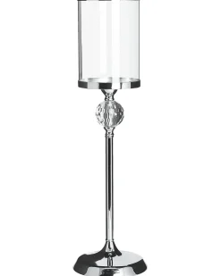 Portacandele COTUI Vetro 58 cm Argento
