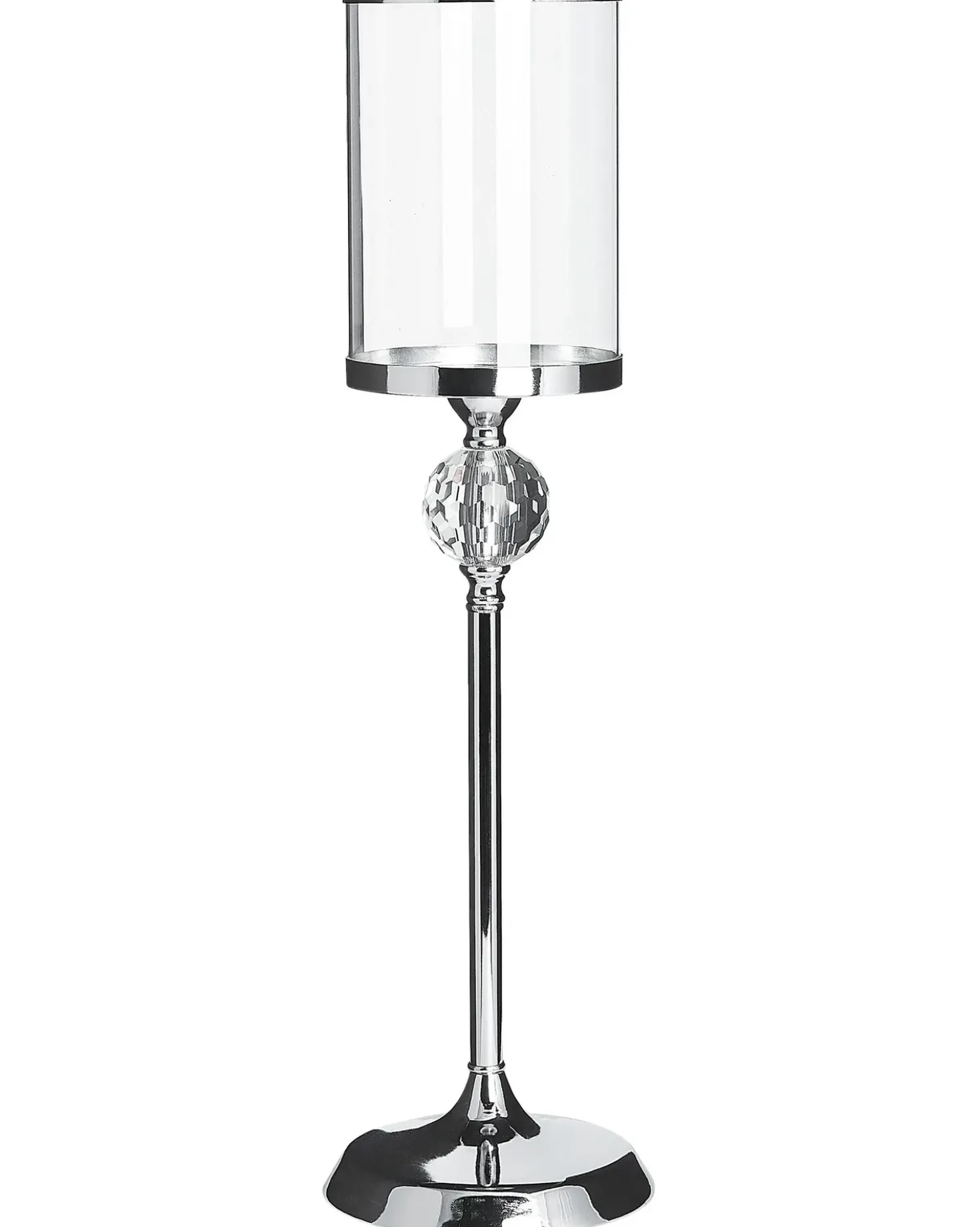Portacandele COTUI Vetro 58 cm Argento