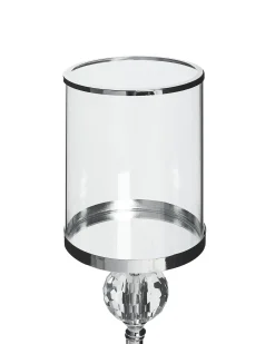 Portacandele COTUI Vetro 58 cm Argento