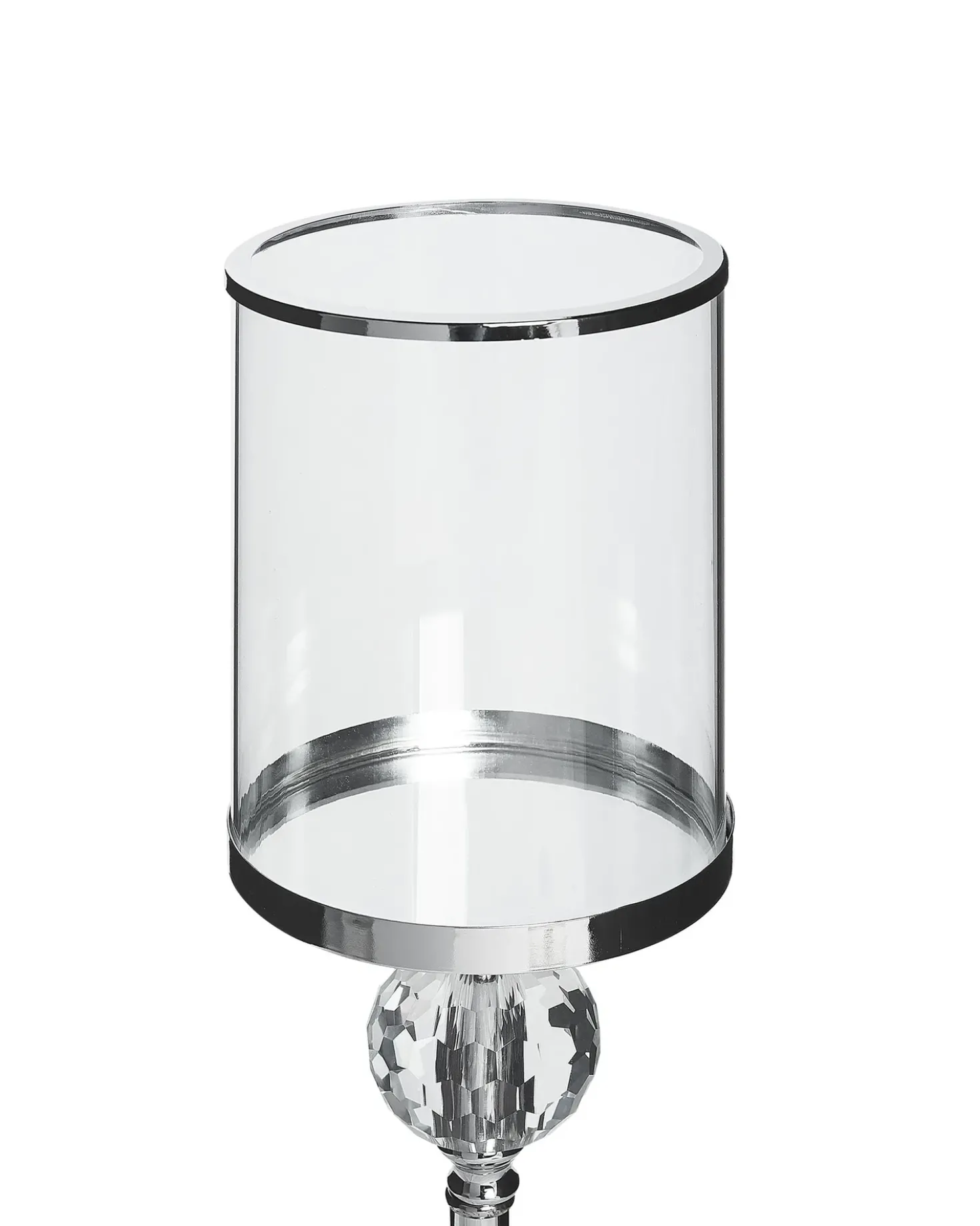 Portacandele COTUI Vetro 58 cm Argento