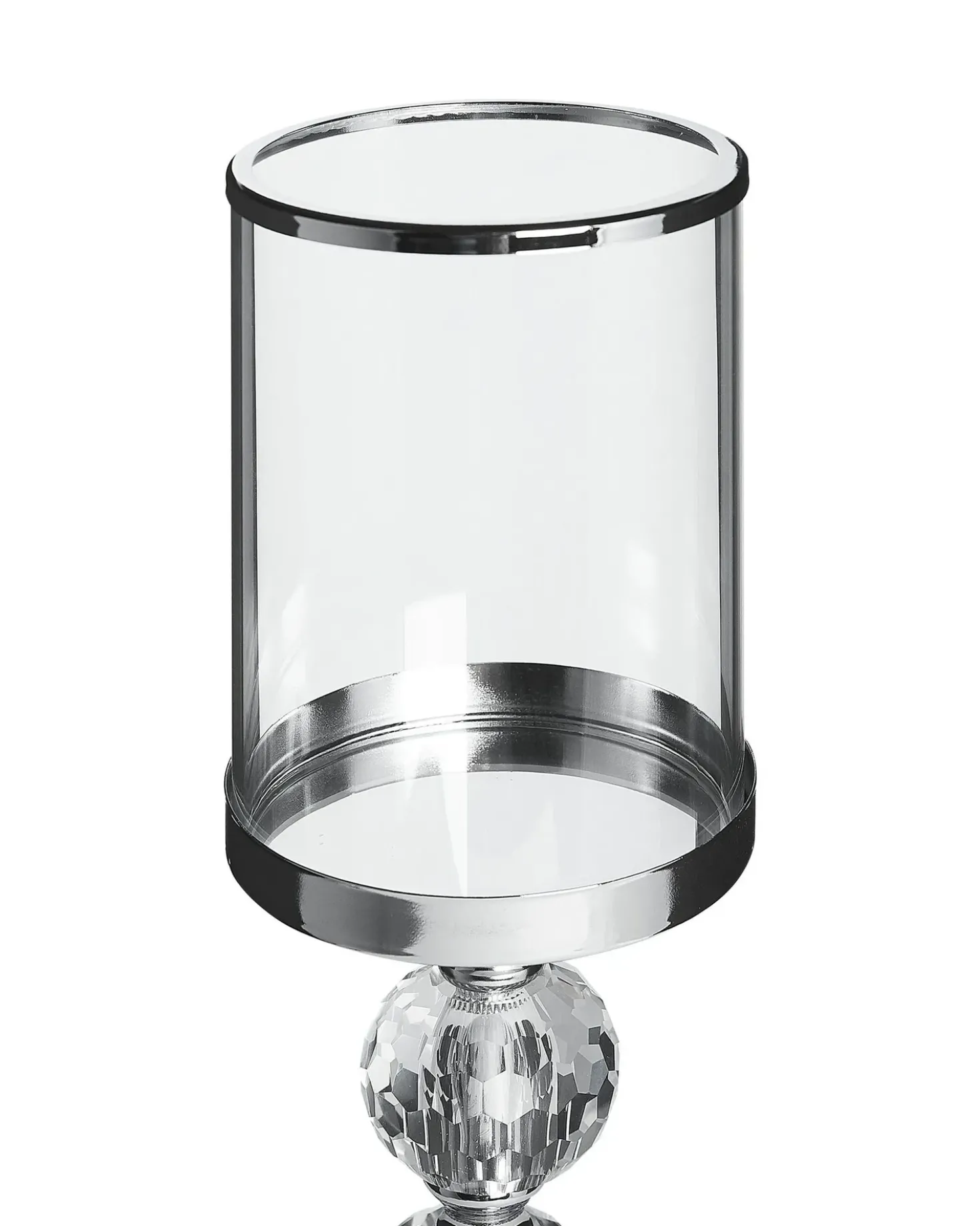 Portacandele COTUI Vetro 36 cm Argento