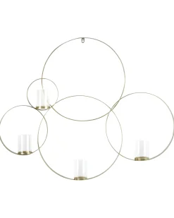 Portacandele da parete BURU Metallo 80 cm Oro