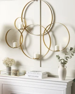 Portacandele da parete BURU Metallo 80 cm Oro