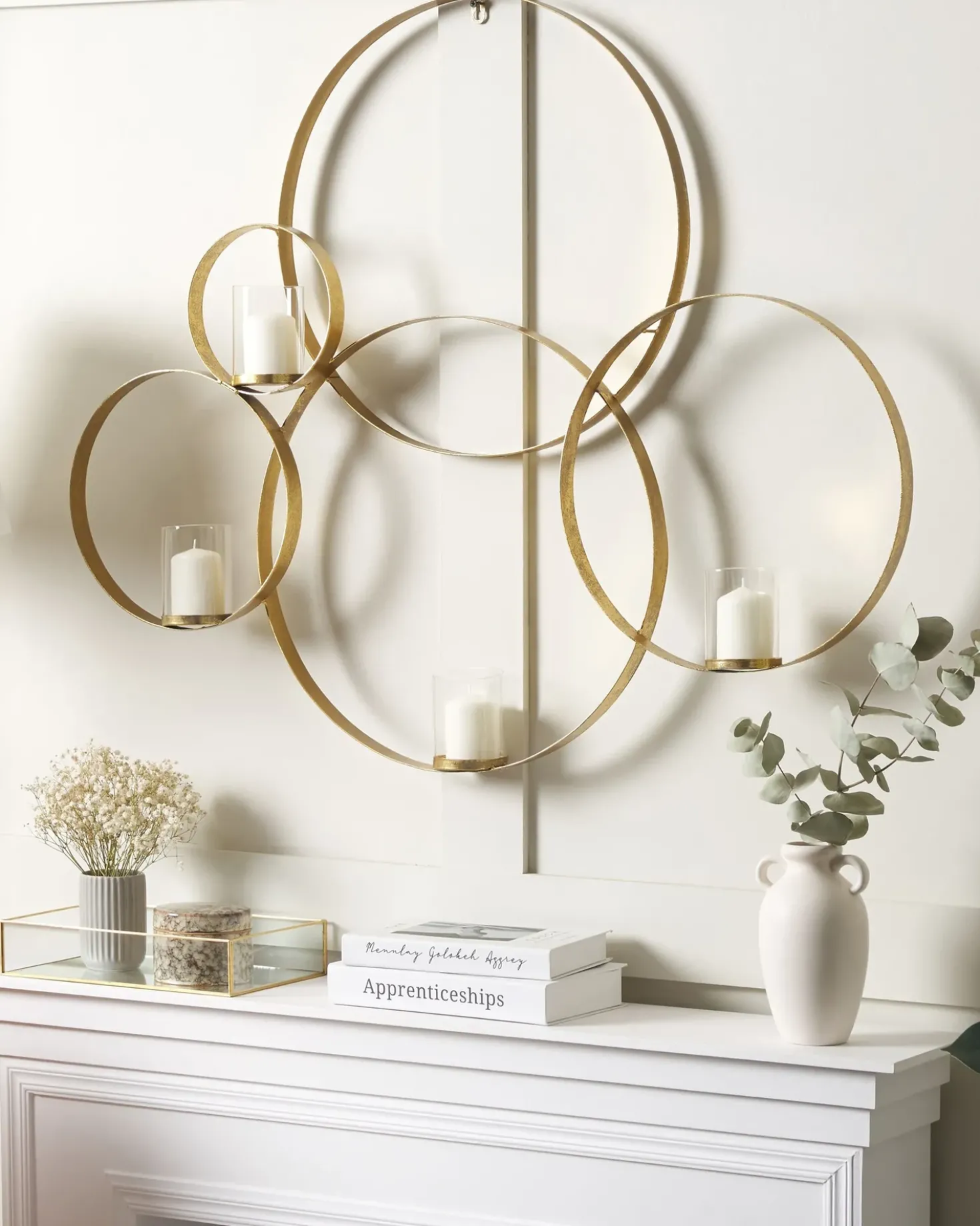 Portacandele da parete BURU Metallo 80 cm Oro