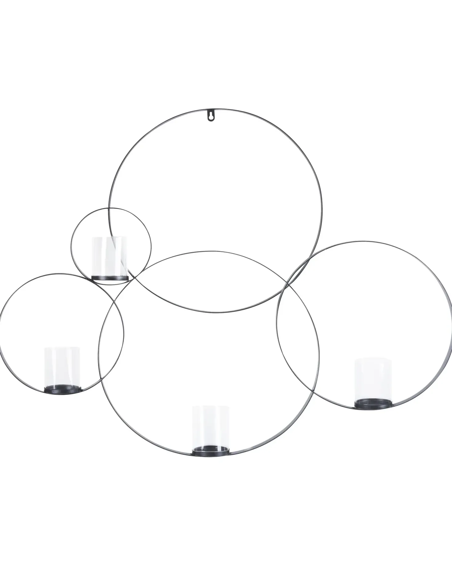 Portacandele da parete BURU Metallo 80 cm Nero