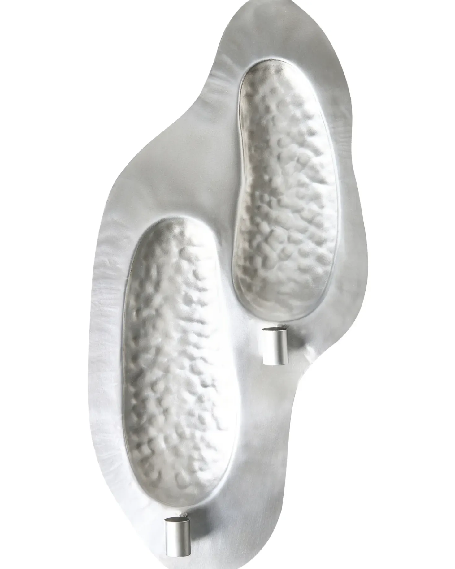 Portacandele da parete PENICHE Metallo 60 cm Argento