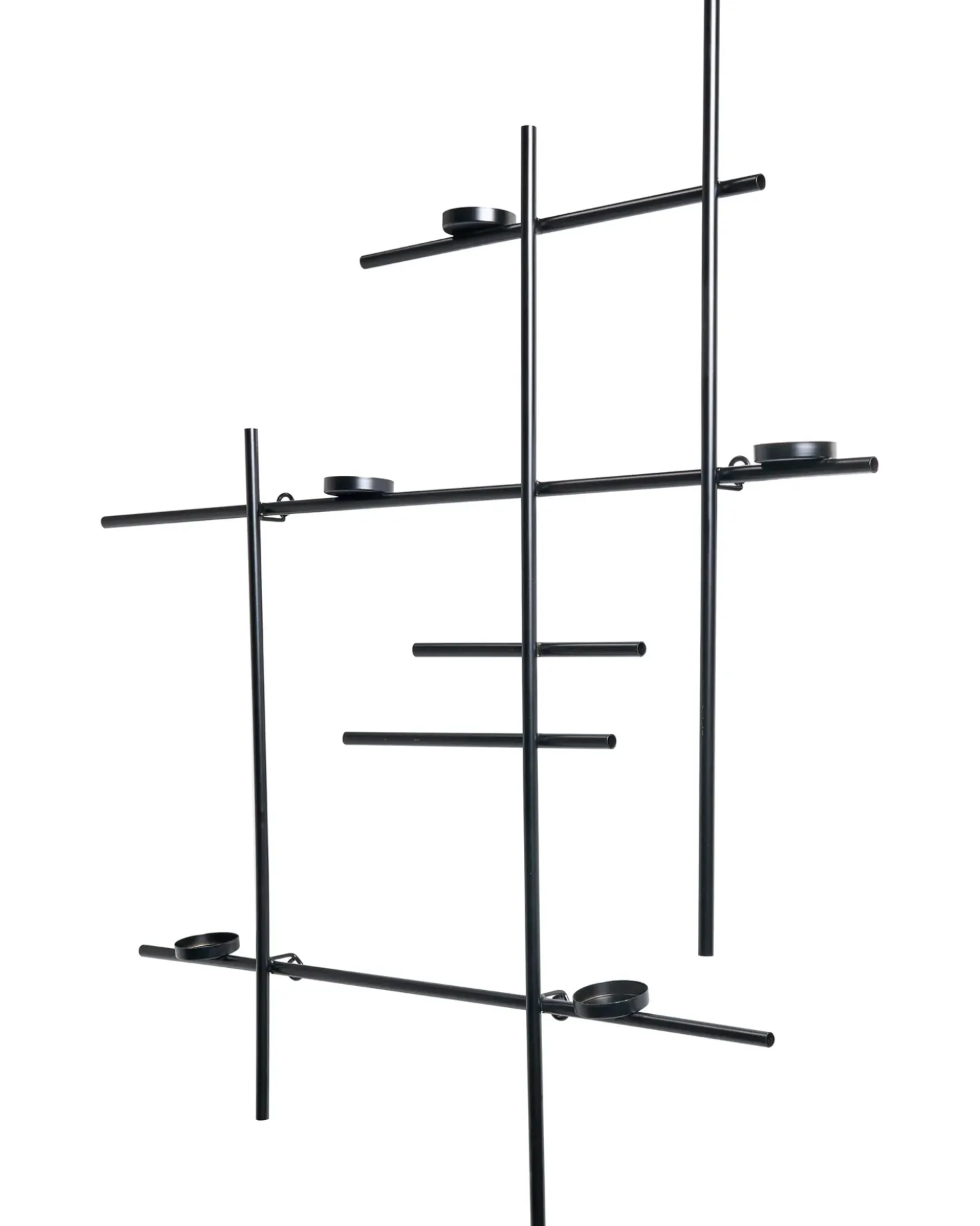 Portacandele da parete PORTO 74 cm Nero