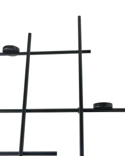 Portacandele da parete PORTO 74 cm Nero