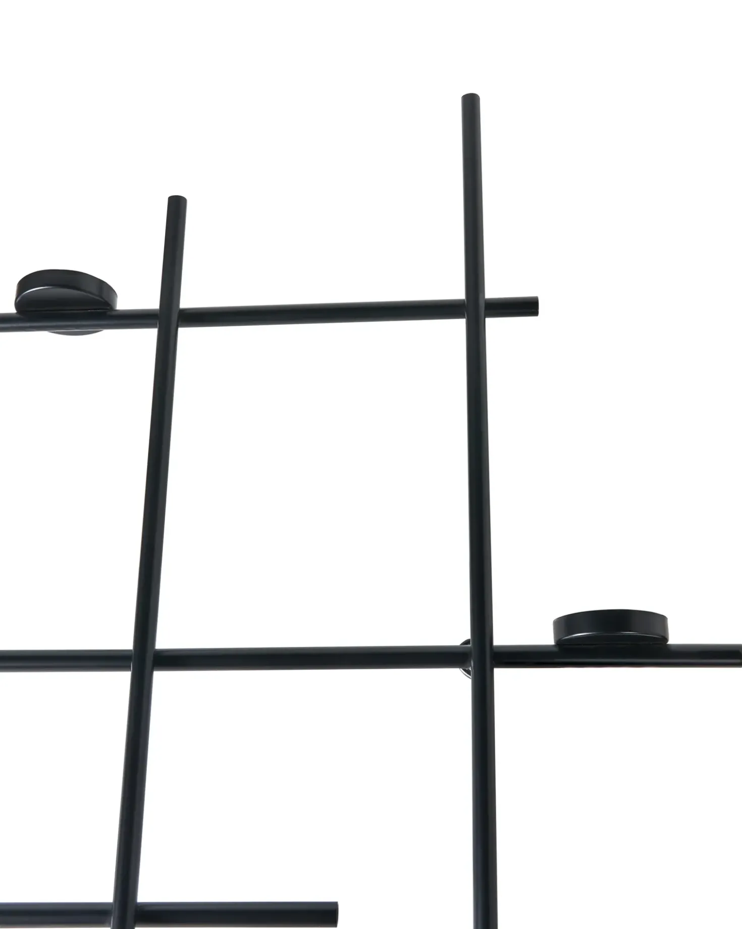 Portacandele da parete PORTO 74 cm Nero